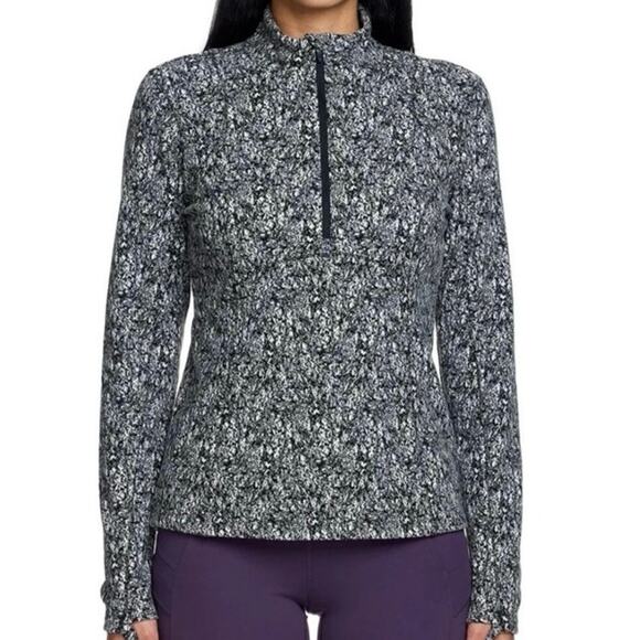 Spyder Ladies' Fleece Printed Half Zip Black/White Women's - Picture 1 of 7